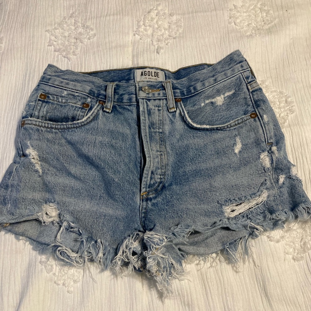 Agolde distressed shorts